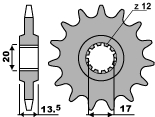 PBR gear wheel 154 13 18NC